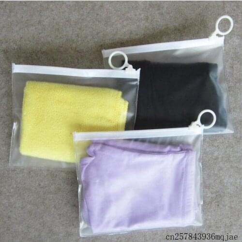 500pcs Storage Card Bag PVC Zipper Bags Cosmetic Bags for Traveler Transparent Frosted