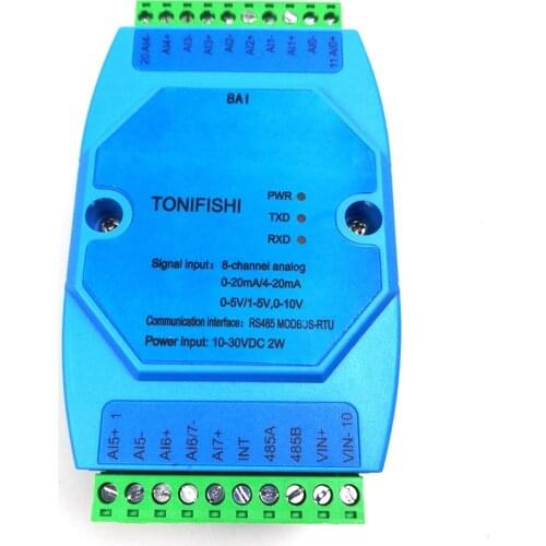 8-channel analog input module analog input to 485 Compatible type 4-20mA 0-20mA 0-5V 0-10V isolation