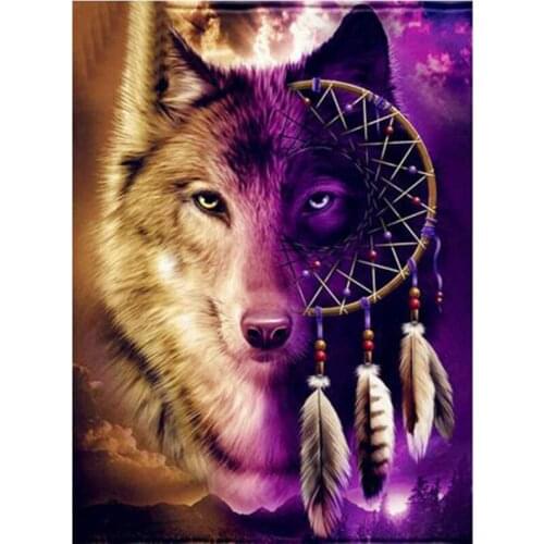 5D DIY Diamond Embroidery Wolf Animal diamond painting Full drilling Home Decoration birthday present ll728