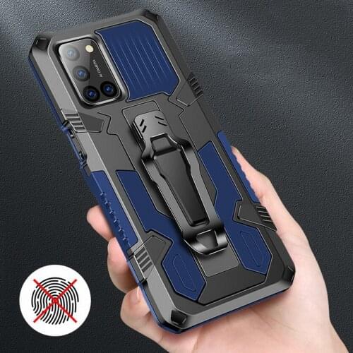 Armor heavy protect Case For OPPO Reno 5 A72 A52 A53 A9 A5 2020 A73 Metal bracket Stand Cover For Realme 6 6i 5 Pro C15 C12 C11