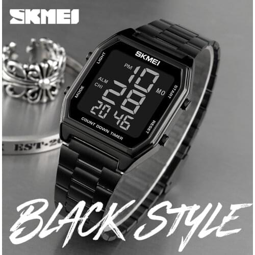 SKMEI LED Dual Time Watches Digital Men Watch Retro Fashion Sport Man Wristwatches Waterproof Alarm Clock For Male Reloj Hombre