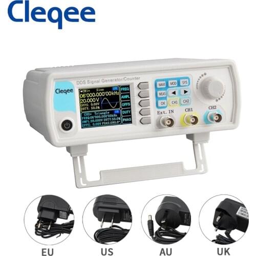 Cleqee JDS6600-60M 60MHZ Dual-channel Arbitrary Waveform Signal Generator DDS Function Counter Digital Control Frequency Meter