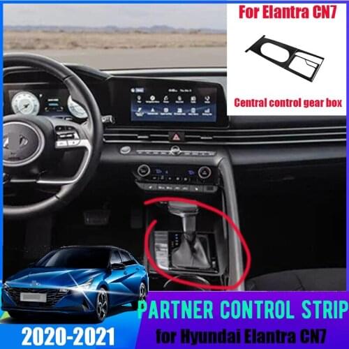 For Korean version of Hyundai Elantra CN7 2021 gear frame water cup frame ABS panel carbon fiber texture decoration Avante