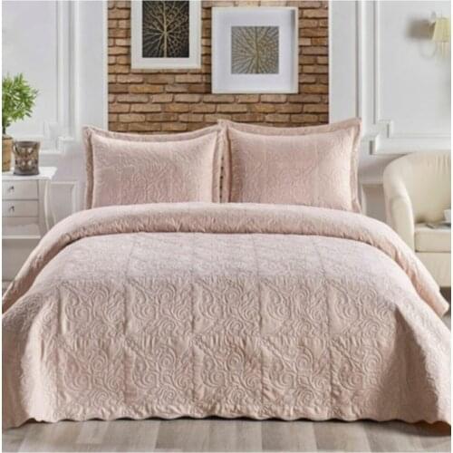 Cemre Coffee Double Personality Microfiber Quilted Bedspread Cotton 250x260 Çarşafsız Brown