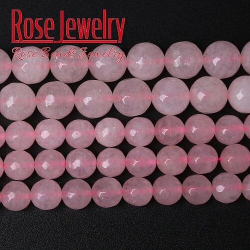 Faceted Natural Pink Rose Quartzs Beads Natural Stone Beads DIY Loose Beads For Jewelry Making Diy Bracelet 4/6/8/10/12 mm 15"