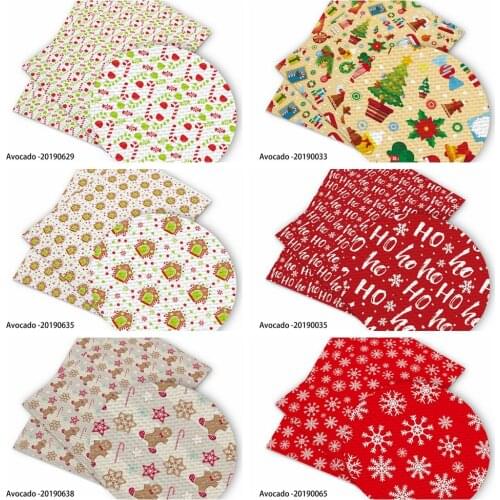 Huangtao Diy 50X150cm Merry Christmas Printing Cartoon Character Pattern Double Brush Poly Fabric By Yard 100% Polyester Fabric