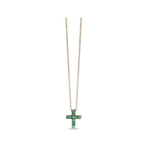 Classic Cross style Green Blue Red Gold 5 Kinds of Color Crystal Pendants Necklace For Women Fashion Jewelry(DJ1190)