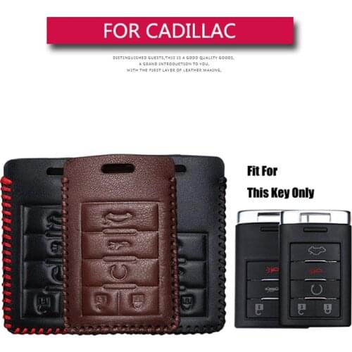 Best Sale Leather Flip Car Key Case Cover For Cadillac CTS Escalade SRX ATS STS XTS CT6 XT5 Key Holder Key Parts Skin Shell