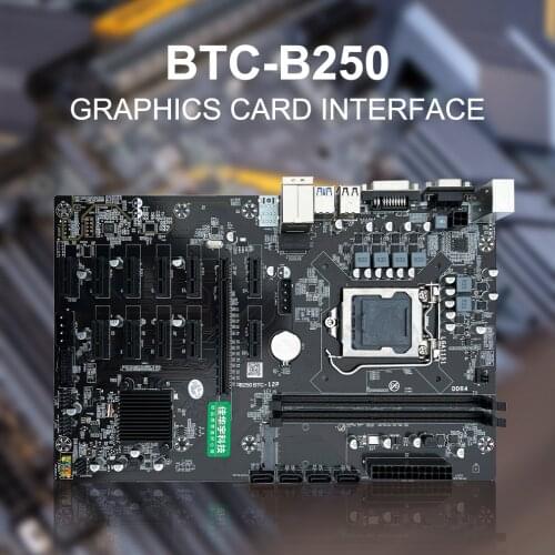 2021 New B250 BTC Mining Machine Motherboard 12 16X Graph Card SODIMM DDR4 SATA3.0 Support VGA Compatible A08 21 Dropshiping