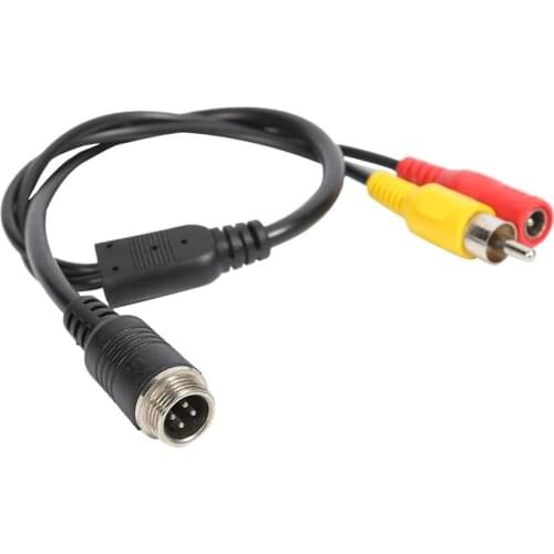 M12 4Pin CCTV Camera Wires Aviation Head Male/Female to RCA/DC Female CCTV Camera AV Adapter Connector Cable Wire 0.4 m/1.31ft