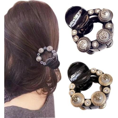 Fashion Girl Retro Baroque Hair Claws Beam Hairpin Women Hair Accessories Beauty Hair Crab Clamp Headwear small Hair Clip