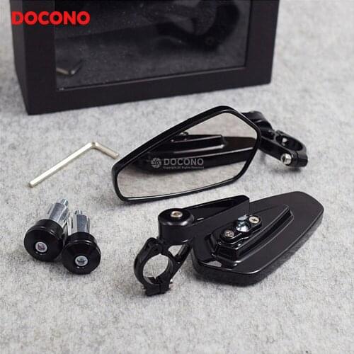 Motorcycle 22mm handlebar side rearview mirrors Universal For KAWASAKI ninja 400 z1000 ninja zx 250r For YAMAHA fz1 yzf-r1m etc