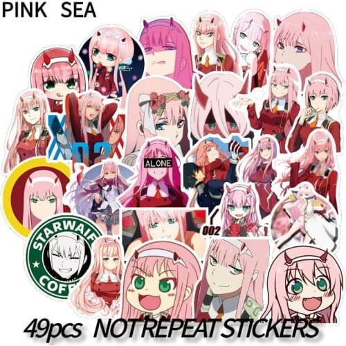 10/30/49Pcs/Set DARLING In The FRANXX Cartoon Anime Stickers Decal For Skateboard Luggage Car Refrigerator Laptop Diy Toy