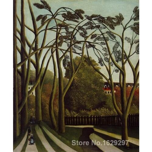 Wall art modern Landscape on the Banks of the Bievre at Becetre Spring Henri Rousseau Paintings Hand painted High quality