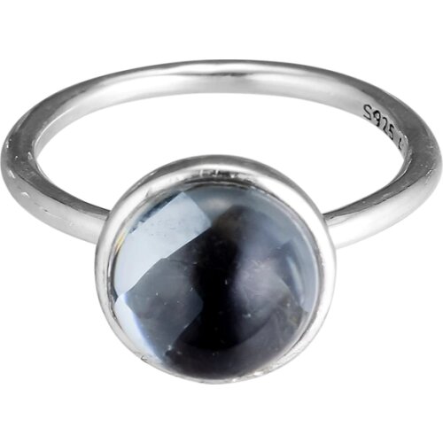 Genuine 925 Sterling Silver Rings for Women Poetic Droplet Ring Aqua Blue Crystal Female Jewelry Party Gift anillos Wholesale