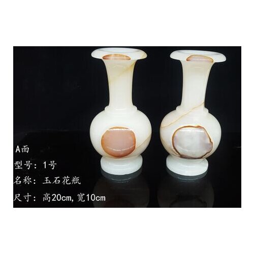 Natural jade vase decoration modern ornamental bottle crafts home collection gifts Feng Shui furnishings 1