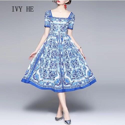 OULA`F Blue Summer Dresses