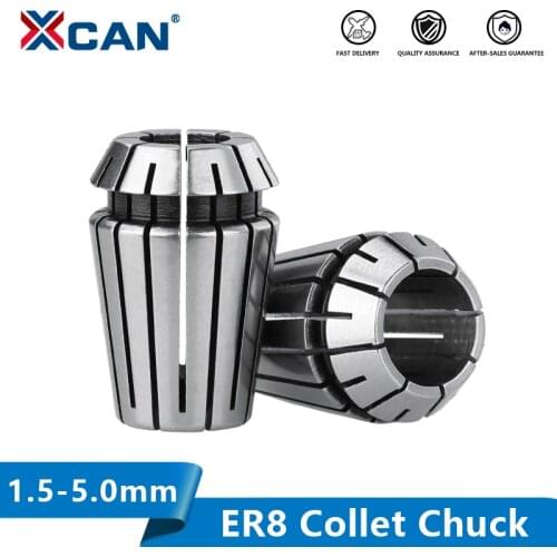 XCAN Milling Chuck ER8 Precision Collet Chuck 1-5mm 1/8-1/4 Spring Collet Chuck For CNC Milling Lathe Spring Chuck Tool Holder