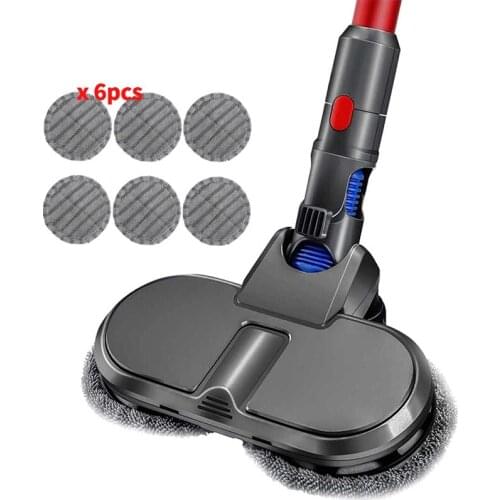 Electric Cleaner Head Brush With 6PCS Mop Clothes For Dyson V7 V8 V10 V11 Cordless Vacuum Sweeping Machine Wet And Dry Dual-use