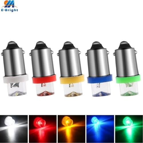 10pcs DC 12V BA9S V LED Light Bulb T4W T11 Car Signal Reading Map White Blue Red Amber Green RGB Auto Indicator Bulbs