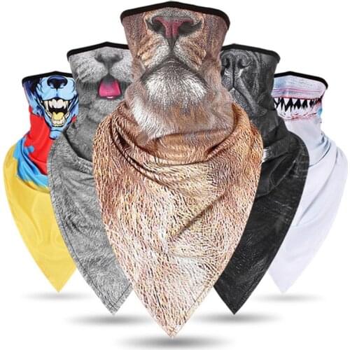 3D Triangle scarf Hunting Bandanas Cycling Face Mask Fishing Neck Warmer Head Face Shield Headband Men Bicycle Outdoors Sports