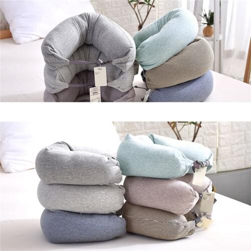 U-shaped Travel Pillow Soft Invisible Zipper Back Pillow Cervical Pillow Neck Lunch Break Pillow Particle Neck Pillow Car Goods