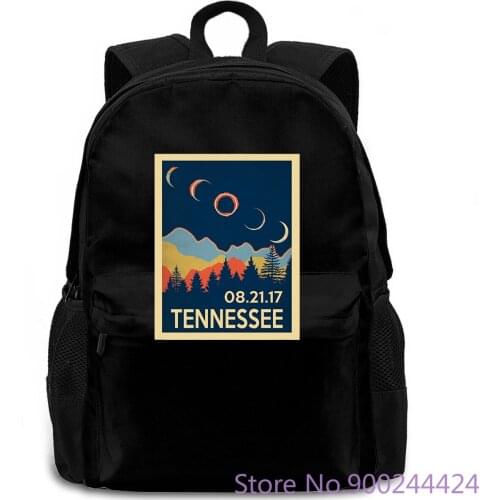 Vintage Tennessee Solar Eclipse Black Hip Hop Print women men backpack laptop travel school adult student
