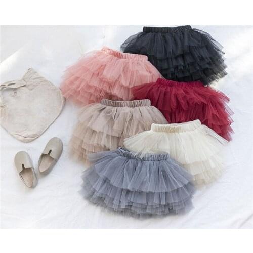 Tutu Skirt Girls Cake Tutu Pettiskirt Dance Mini Skirt Birthday Princess Ball Gown Children Kids Clothes Tulle Skirts