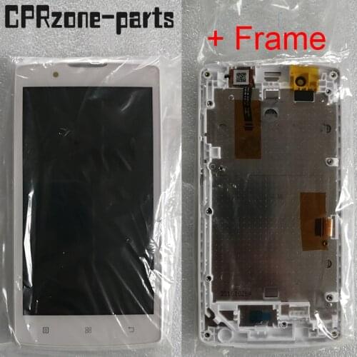 4.5" Black / White + Frame For Lenovo A2010 A2010-a LCD Display With Touch Screen Digitizer Sensor Panel Assembly