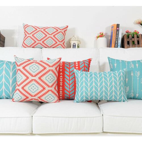 45*45 CM 30*50 CM Geometry Cushion Cover Cotton Linen Boho Home Decorative Sofa Ethnic Style Bohemian Throw Pillow Case