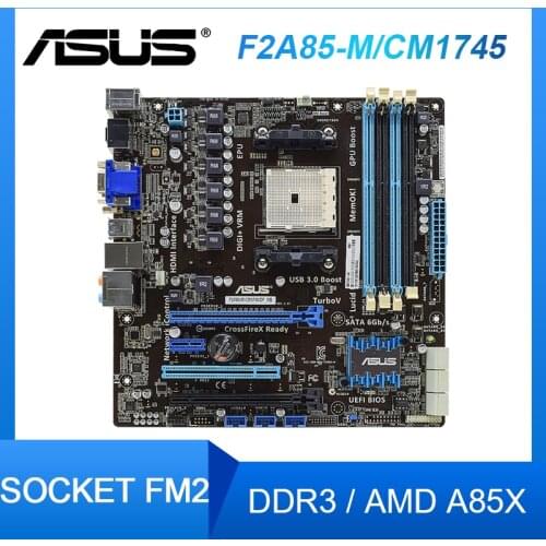 ASUS F2A85-M/CM1745/DP-MB PC Motherboard AMD CPU FM2 DDR3 I/O Shield Original Desktop Motherboards Kit