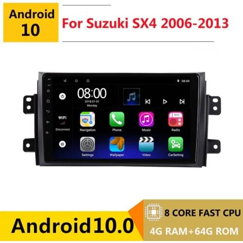 2 din 8 core android 10 car radio auto stereo for Suzuki SX4 Fiat Sedici 2006 07 08 09 2013 navigation GPS DVD Multimedia Player