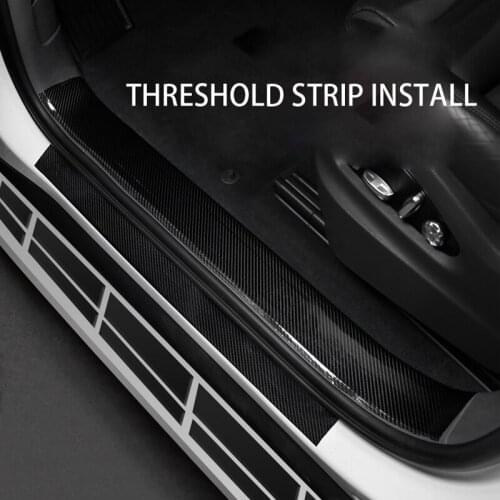 Car Carbon Fiber Door Edge Anti-Collision Protector Film Sticker Rearview Mirror Trunk Front Rear Bumper Guard Door Sill Strips