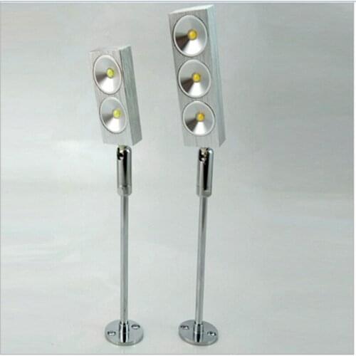 Free shipping 2pcs/lot 85-245Vac input LED cabinet spot lamp ,ceiling lamp for showcase ,jewelry spot light adjustable angle