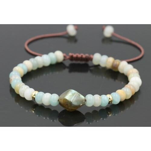 New Arrive Abacus Bead Bracelet Men Natural Moonstone Bracelet For Women Men Jewelry Beads Pulsera Stone Couples Lovers' Gift