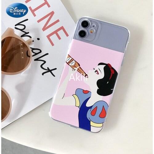 Mermaid Princess Snow White Silicone Case for IPhone 11 12Pro Xs Max iPhone SE 2020 7 8 Plus Official Liquid Silicon Full Cover