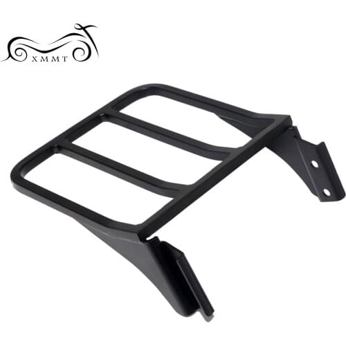 Motorcycle Sissy Bar Backrest Luggage Rack Black Fit For Harley Sportster XL 883 1200 Dyna Softail 84-05 FLST FLSTC