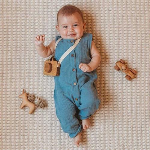 Newborn Infant Baby Girls Boys Romper baby Cotton Button Casual Playsuit Jumpsuit Clothing Outfits New 0-24M
