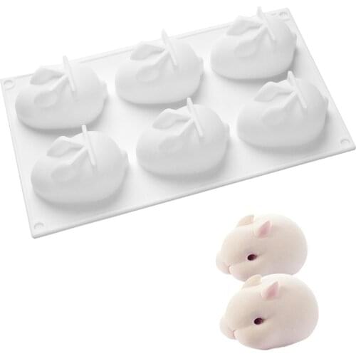 Feiqiong Brand New Cake Mould Adorable 3D Cartoon Animals Shape Silicone Mold Pastry Handcrafted Non-toxic Baking Mould Tool