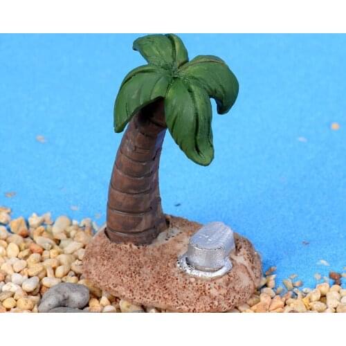 Coconut Tree Figurine Miniature Figures Movie Character Birthday Cake Home Car Decoration Statue Resin Craft Toy Gift