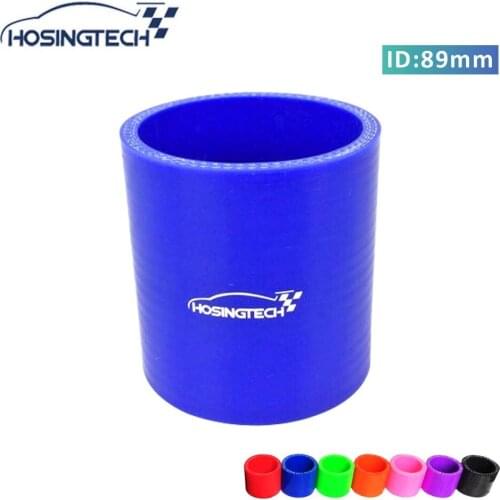 HOSINGTECH- 3.5" 89mm Blue 4-Ply Silicone Intercooler Turbo Intake Pipe Coupler Hose