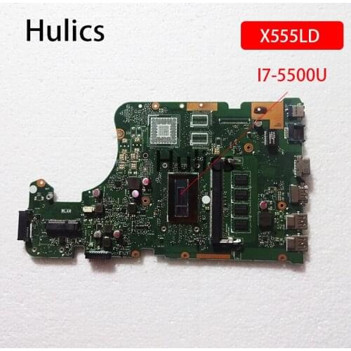 Hulics Original X555LD REV 3.3 X555LAB For Asus X555LAB X555LJ X555LB X555LA X555L Laptop Motherboard SR23W I7-5500U CPU 4GB-RAM