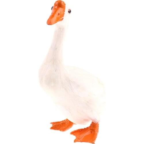 Simulation Standing Goose Yard Animal Model Toy Gift Decor