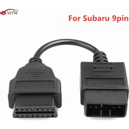 New Arrived For Su-baru 9pin cable OBD1 to obd2 16pin lead diagnostic interface 9 pin OBDII extension cord lead