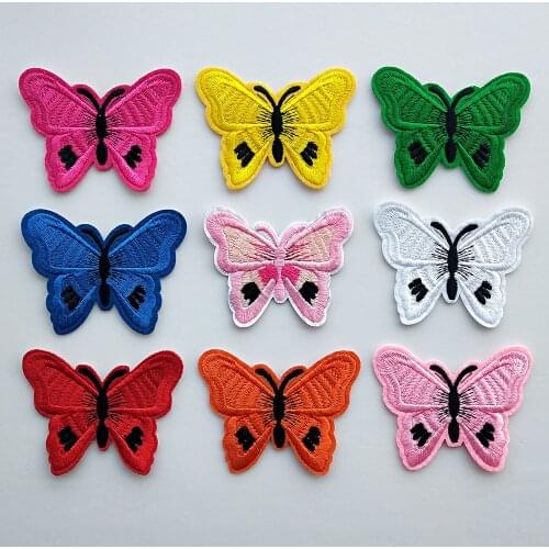 Beautiful Butterfly Embroidery Patches diy Sticker Iron On Patch Embroidered Patchs Badge Appliques For Clothing Backpack Jeans