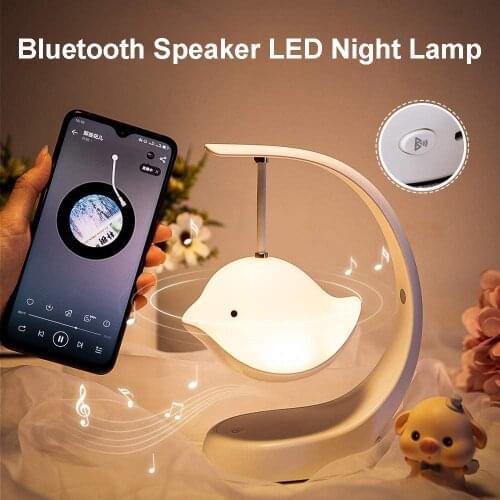 Creative Home Decoration Bluetooth Speaker 7 Color Changing USB Rechargeable Cute Flying Bird LED Music Night Light Lamp