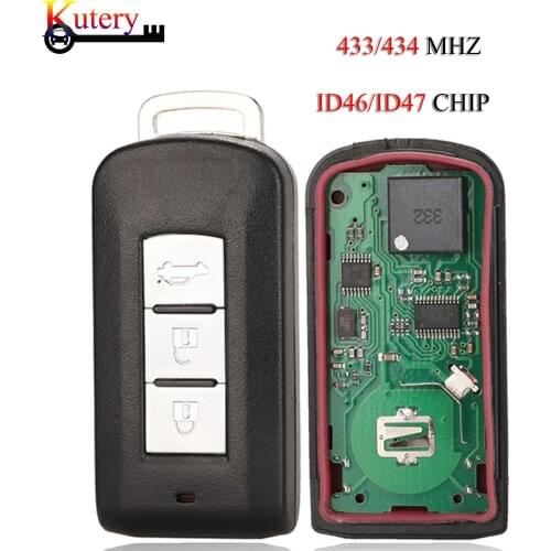 Kutery Remote Smart Car Key For Mitsubishi Lancer Outlander ASX 3Buttons FSK 433/434Mhz ID46-PCF7952 ID47-PCF7938 Chip