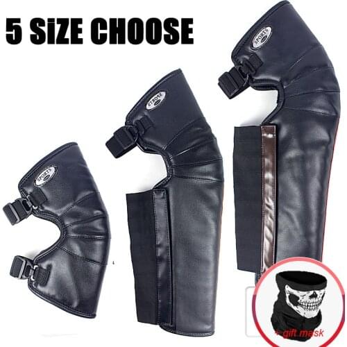 5 SIZE Motorcycle Electrombile Windshield Protect thick warm knee Pads Winter Cold windproof rider pu Leather knee pads