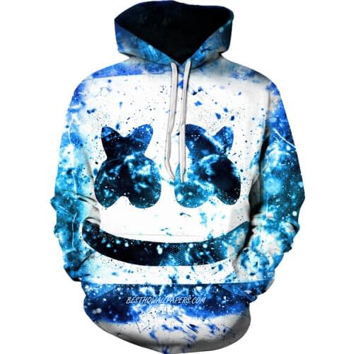 Battle Royale 2021 New Hot Sale DJ Marshmallow Theme Hoodie 3D Printing Hoodie Sweatshirt Men Ladies