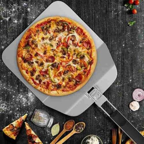 Pizza Peel Extra Large Pizza Paddle Stainless Steel with Folding Handle for Indoor and Outdoor Pizza Oven